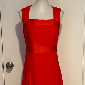 KAREN MILLEN Red Asymmetric Midi Dress - Size 6 - NEW With Tags.‎